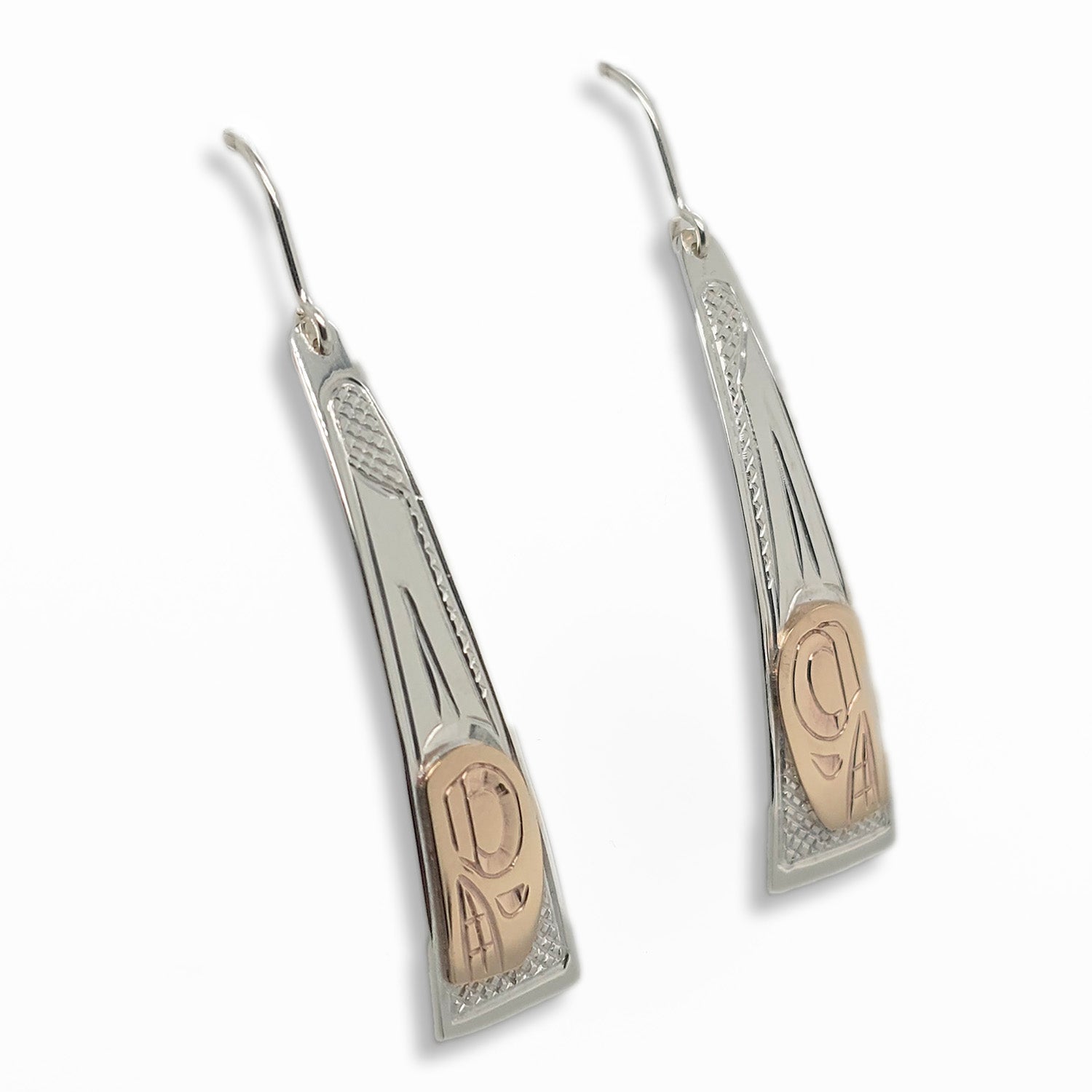 Orca Triangle Crest Earrings in Silver and Gold – Spirits of the