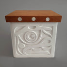 Sandblasted Bentwood Box by Kwakiutl artist Trevor Hunt