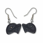 Argillite Orca Earrings by Haida artist Amy Edgars