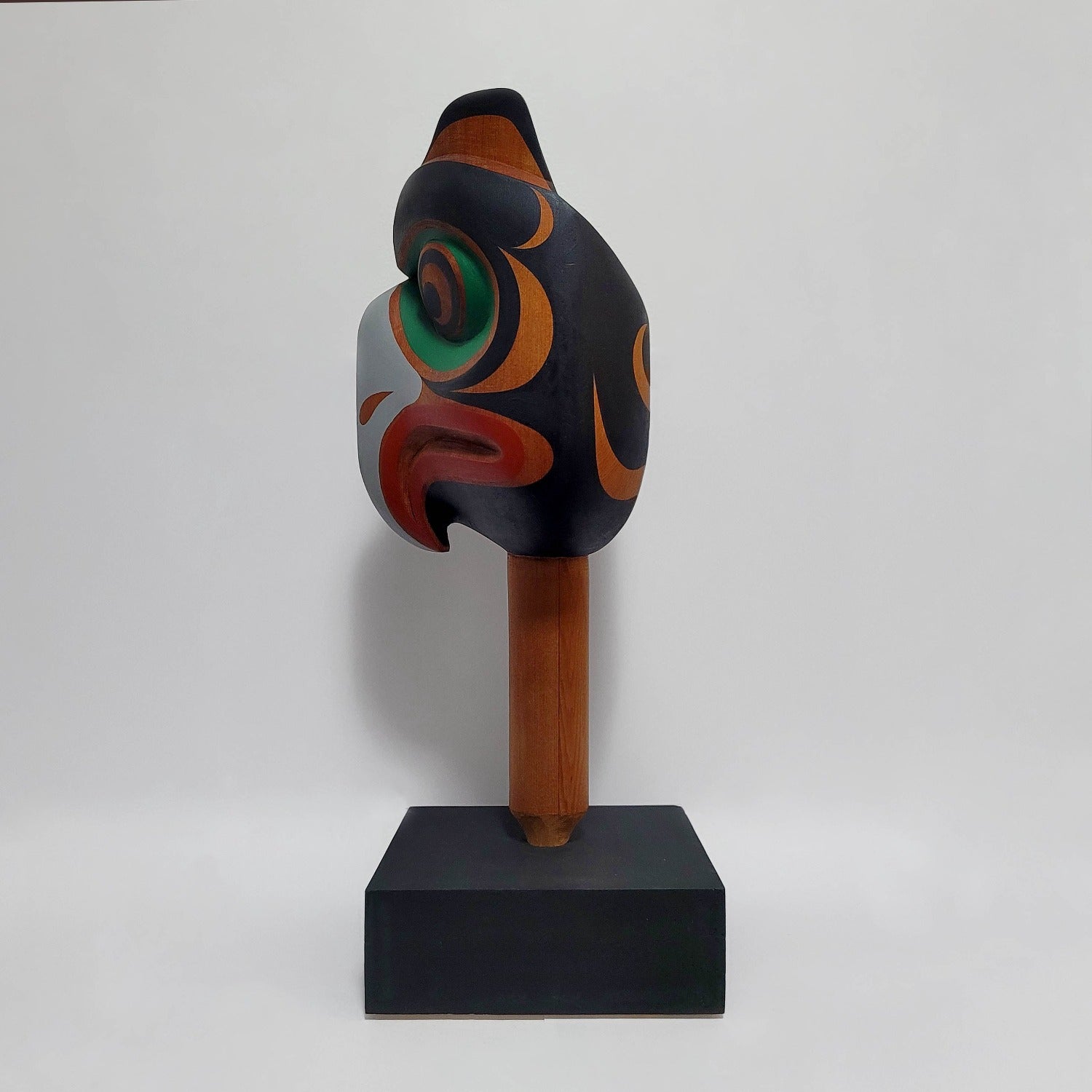 Indigenous Owl Rattle by Kwakiutl carver Trevor Hunt