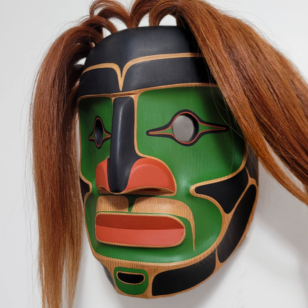 Cedar Portrait Mask by Kwakwaka'wakw carver Steve Smith