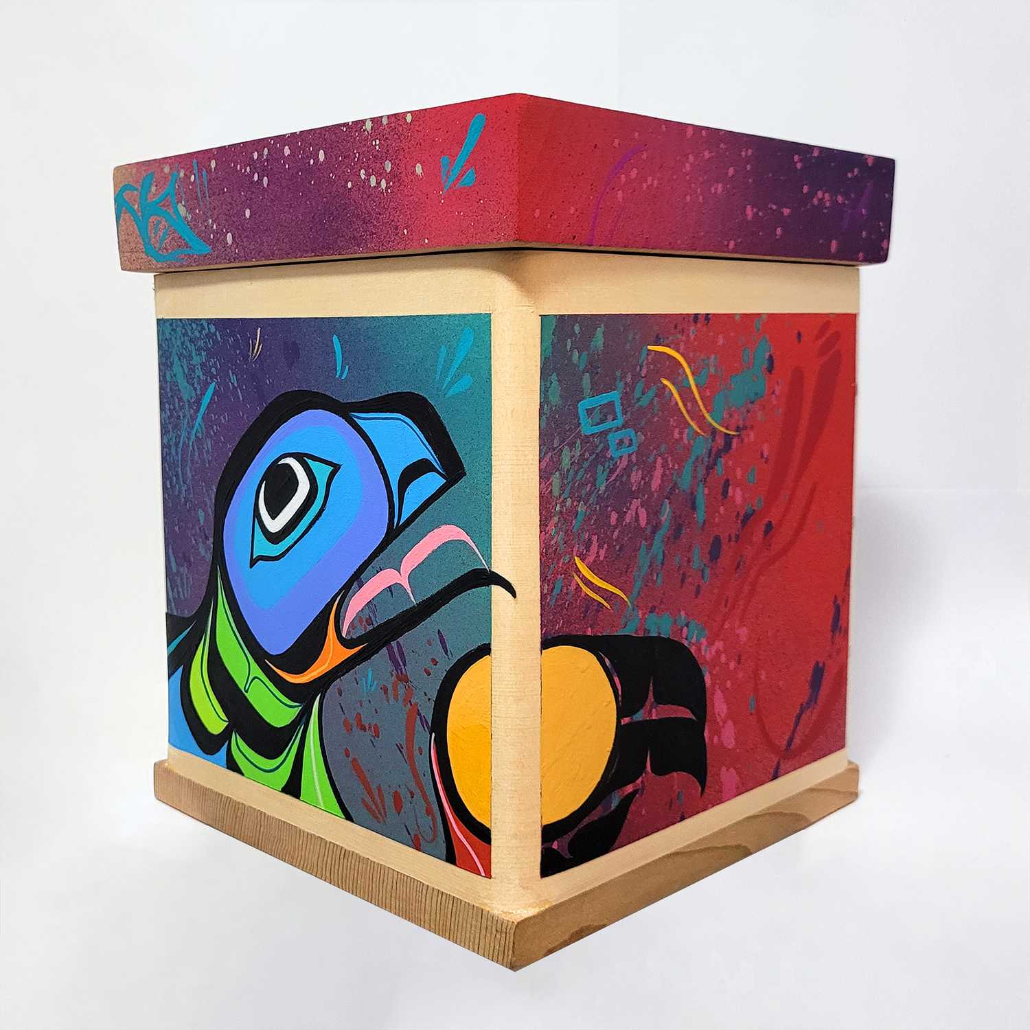 Raven Bentwood Box by Adam Lewis, Kwakwaka'wakw – Spirits of the