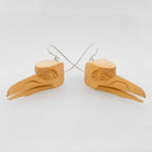 Cedar Raven Earrings by Haida artist Leon Ridley