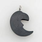 Argillite and Abalone Raven Moon Pendant by Haida artist Amy Edgars