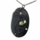Argillite Raven Pendant by Haida Artist Cooper Wilson