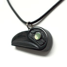 Argillite Raven Pendant by Haida artist Amy Edgars