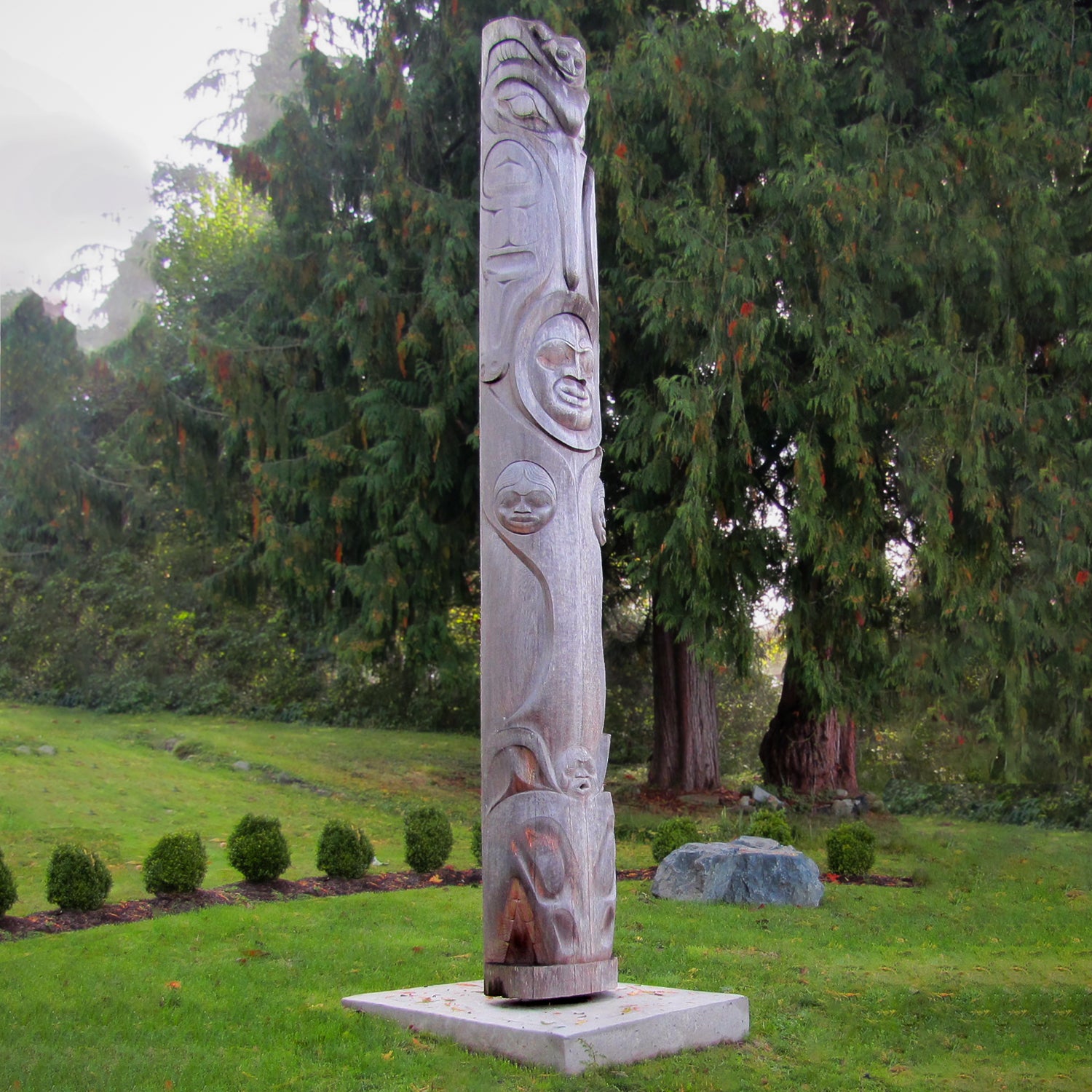 Totem Pole by Coast Salish artist Richard Krentz