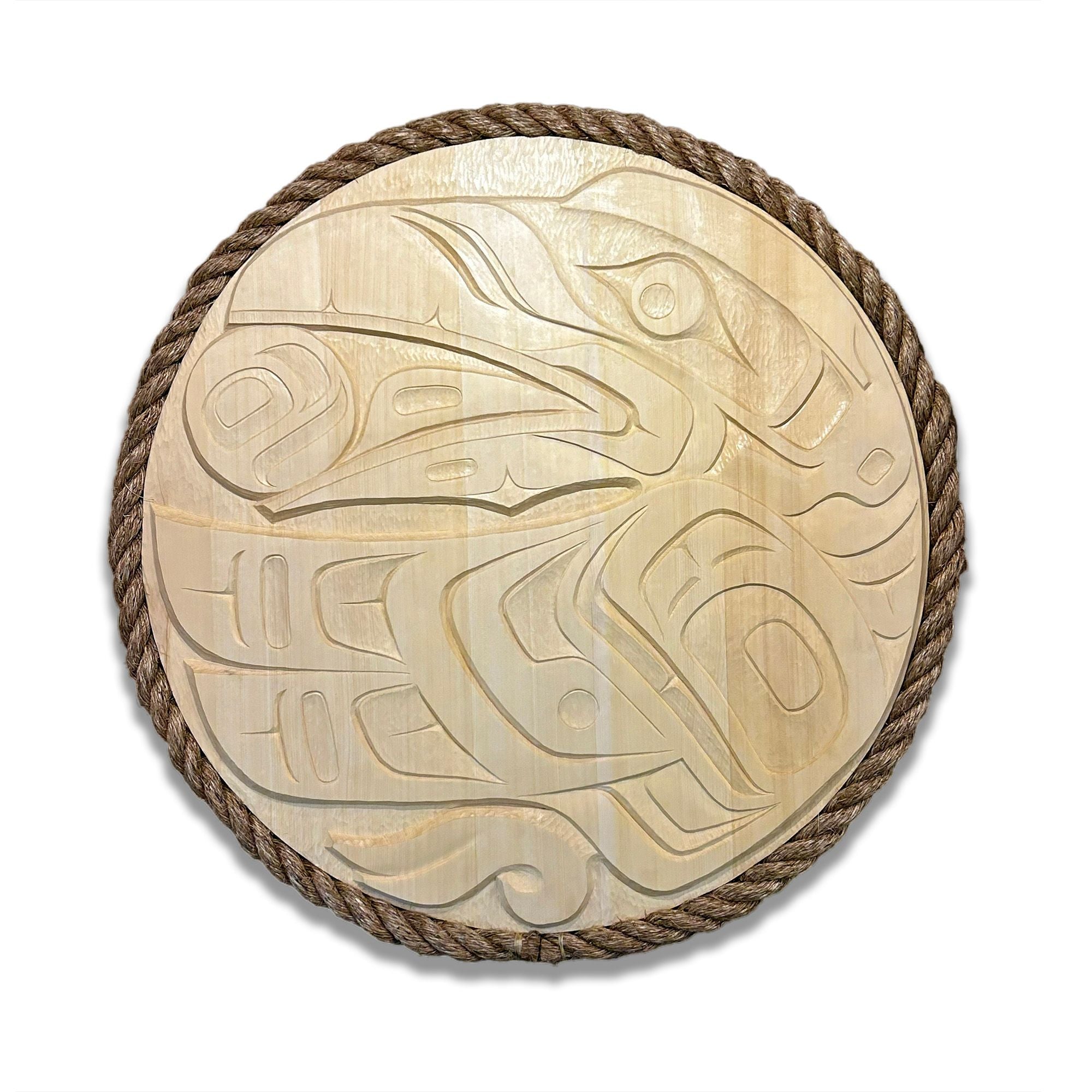 Raven Steals the Light Panel by Kwakwaka'wakw artist Quinn James