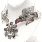 Silver Ravens and Sun Necklace by Kwakwaka'wakw artist Don Lancaster
