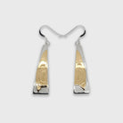 Silver and Gold Raven Earrings by Cree artist Justin Rivard