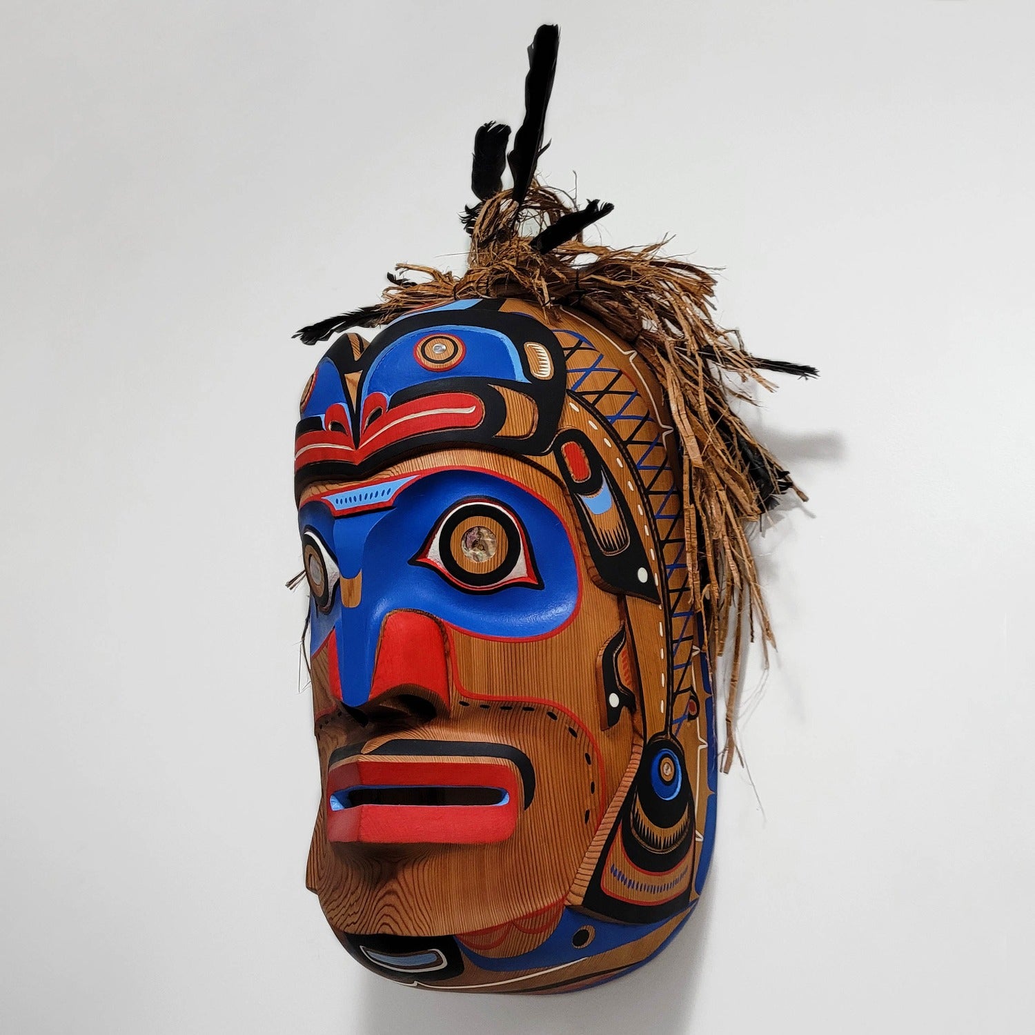 Red Cedar Salmon Mask by Kwakwaka'wakw artist Shawn Karpes