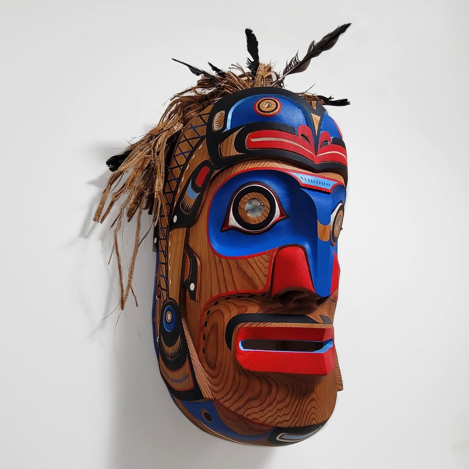 Red Cedar Salmon Mask by Kwakwaka'wakw artist Shawn Karpes