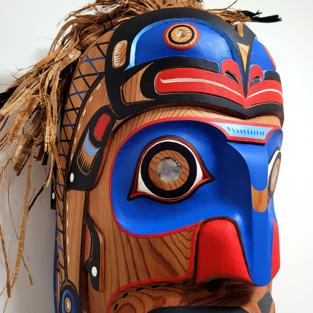 Red Cedar Salmon Mask by Kwakwaka'wakw artist Shawn Karpes