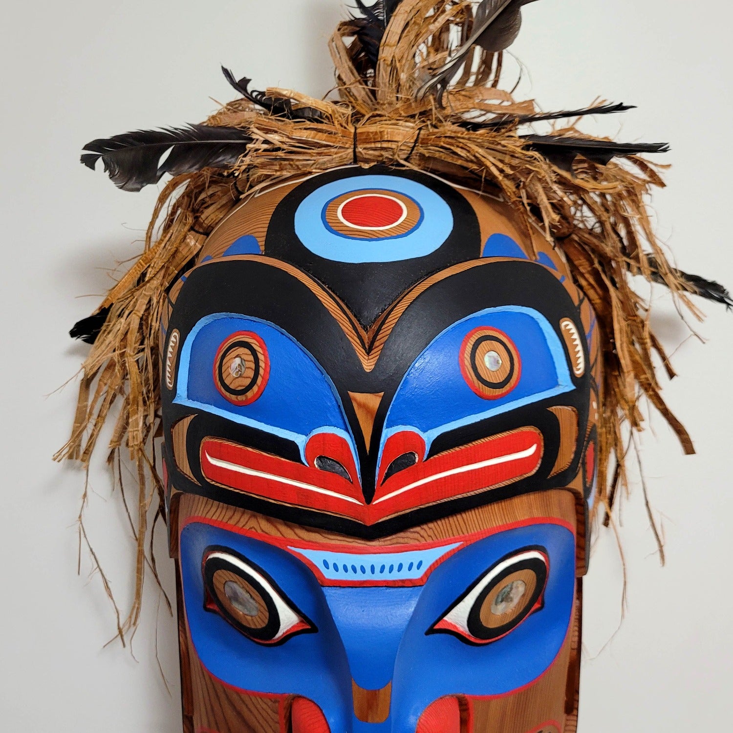 Red Cedar Salmon Mask by Kwakwaka'wakw artist Shawn Karpes