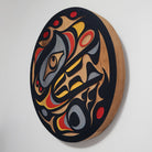 Sandblasted Cedar Wolf Panel by Kwakwaka'wakw artist Trevor Hunt