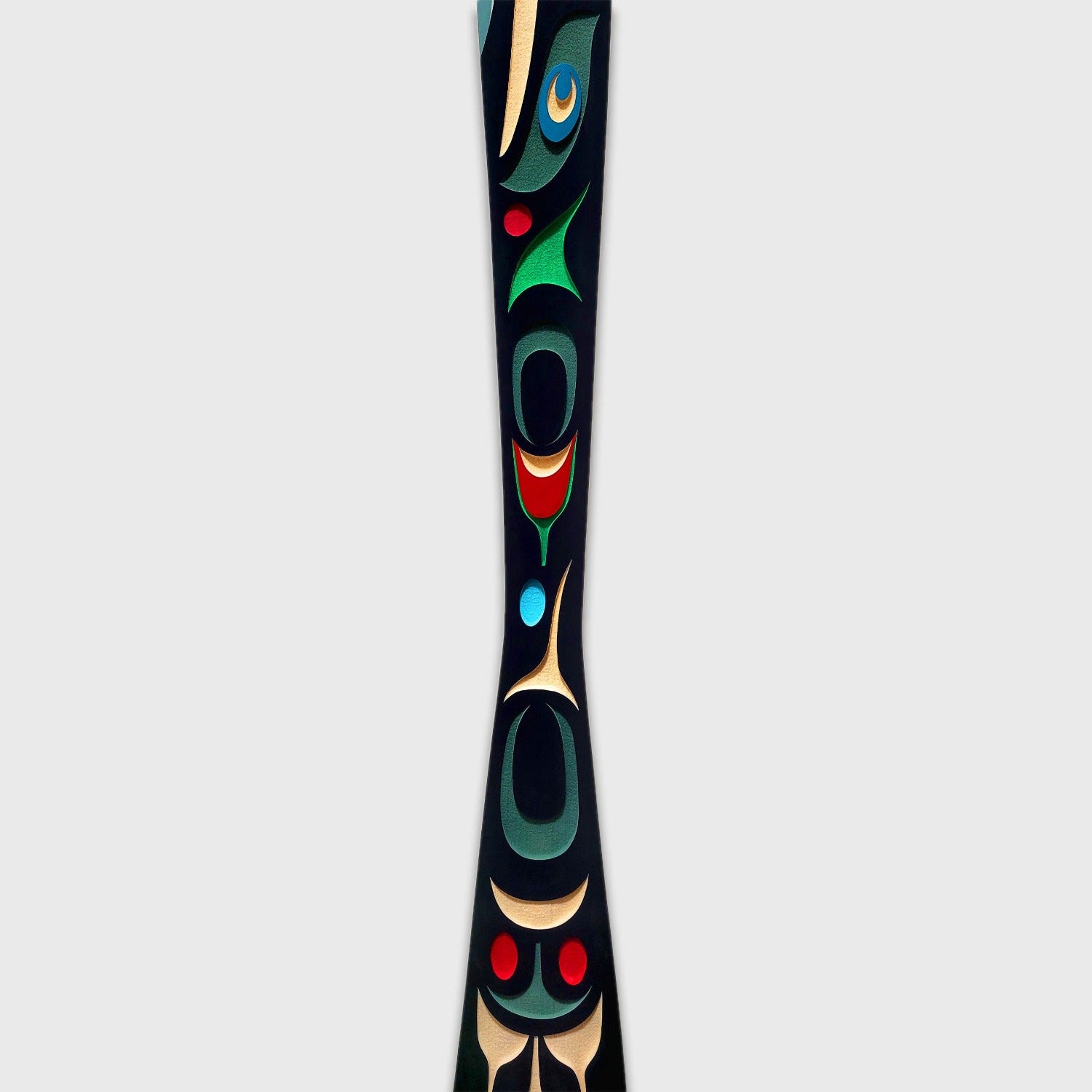 Sandblasted Cedar Orca Paddle by Kwakiutl carver Trevor Hunt