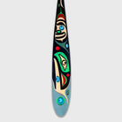 Sandblasted Cedar Raven Paddle by Kwakiutl carver Trevor Hunt