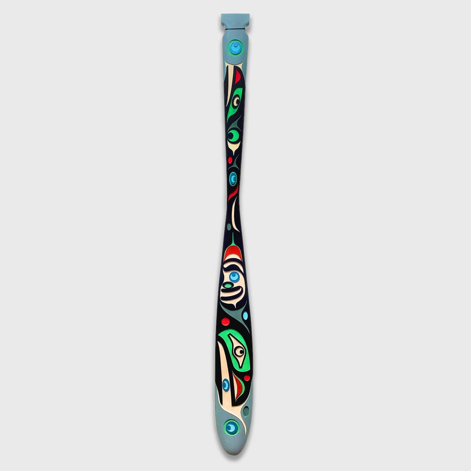 Sandblasted Raven Paddle by Trevor Hunt, Kwakiutl – Spirits of the West ...