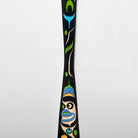 Sandblasted Cedar Raven Paddle by Kwakiutl carver Trevor Hunt