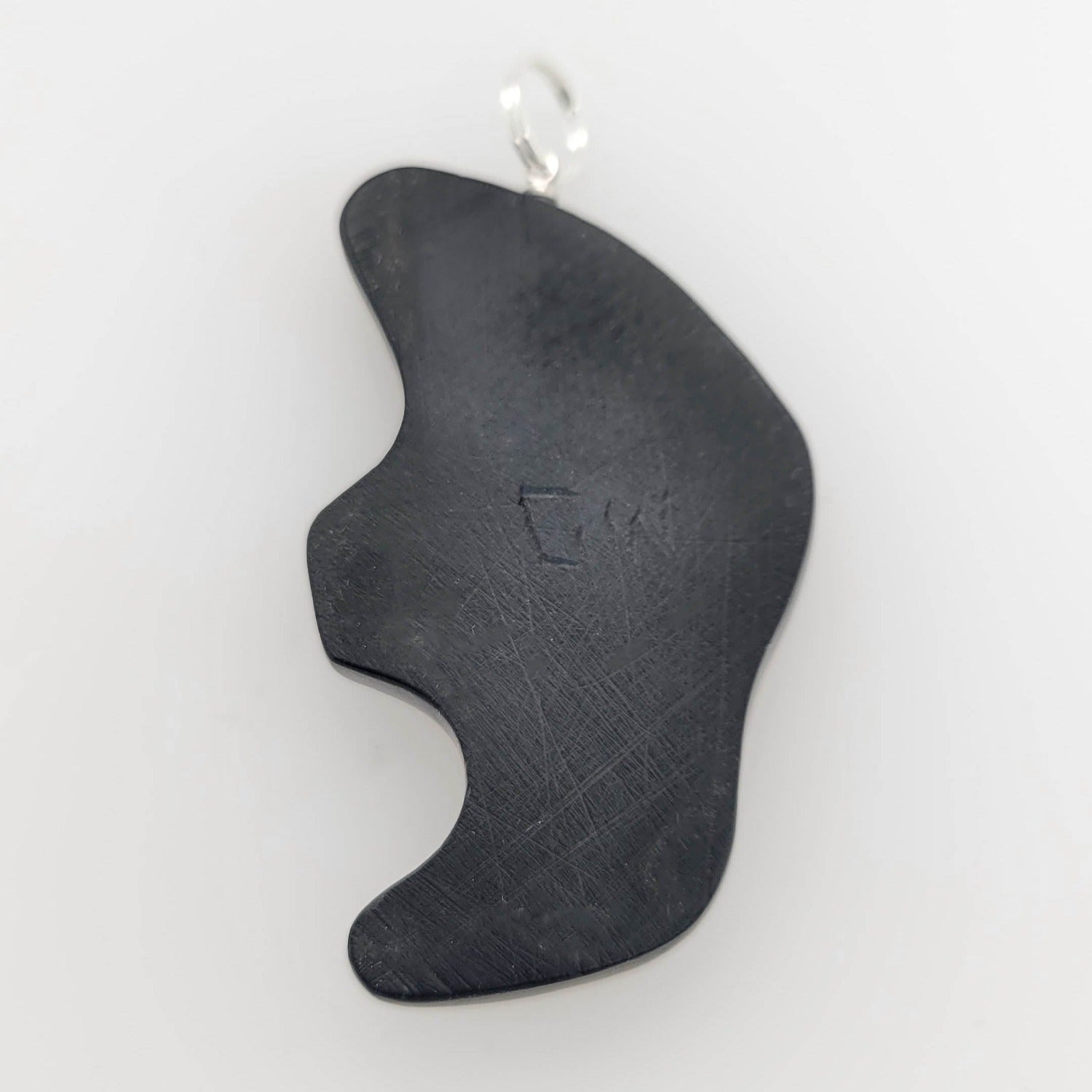 Argillite Shark Pendant by Haida artist Gryn White