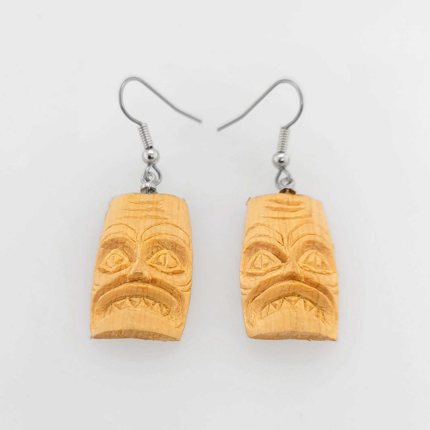 Cedar Shark earrings by Haida artist Leon Ridley