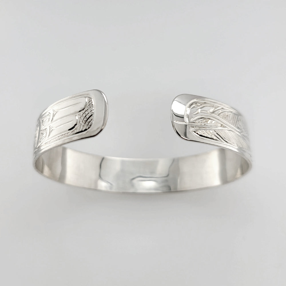 Silver Hummingbird Bracelet by Tsimshian artist Bill Helin