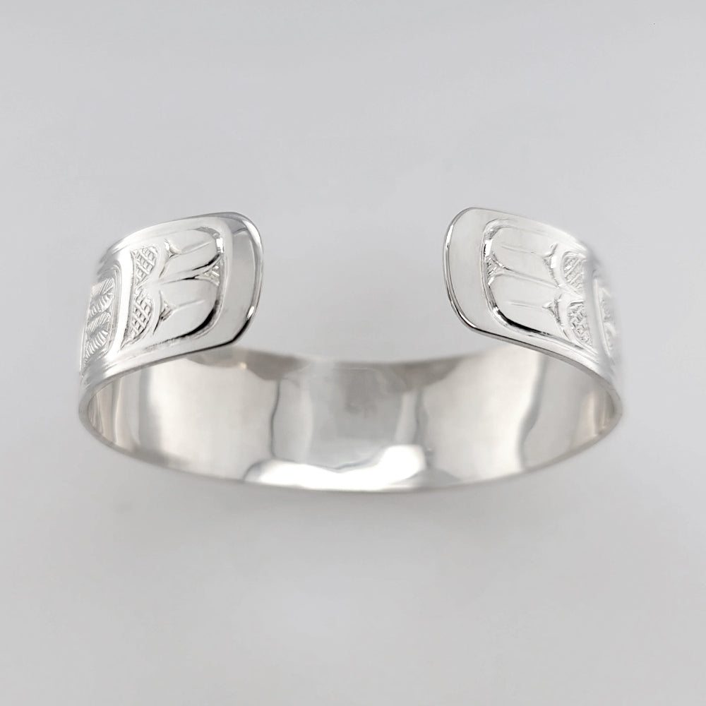 Silver Raven Bracelet by Tsimshian artist Bill Helin