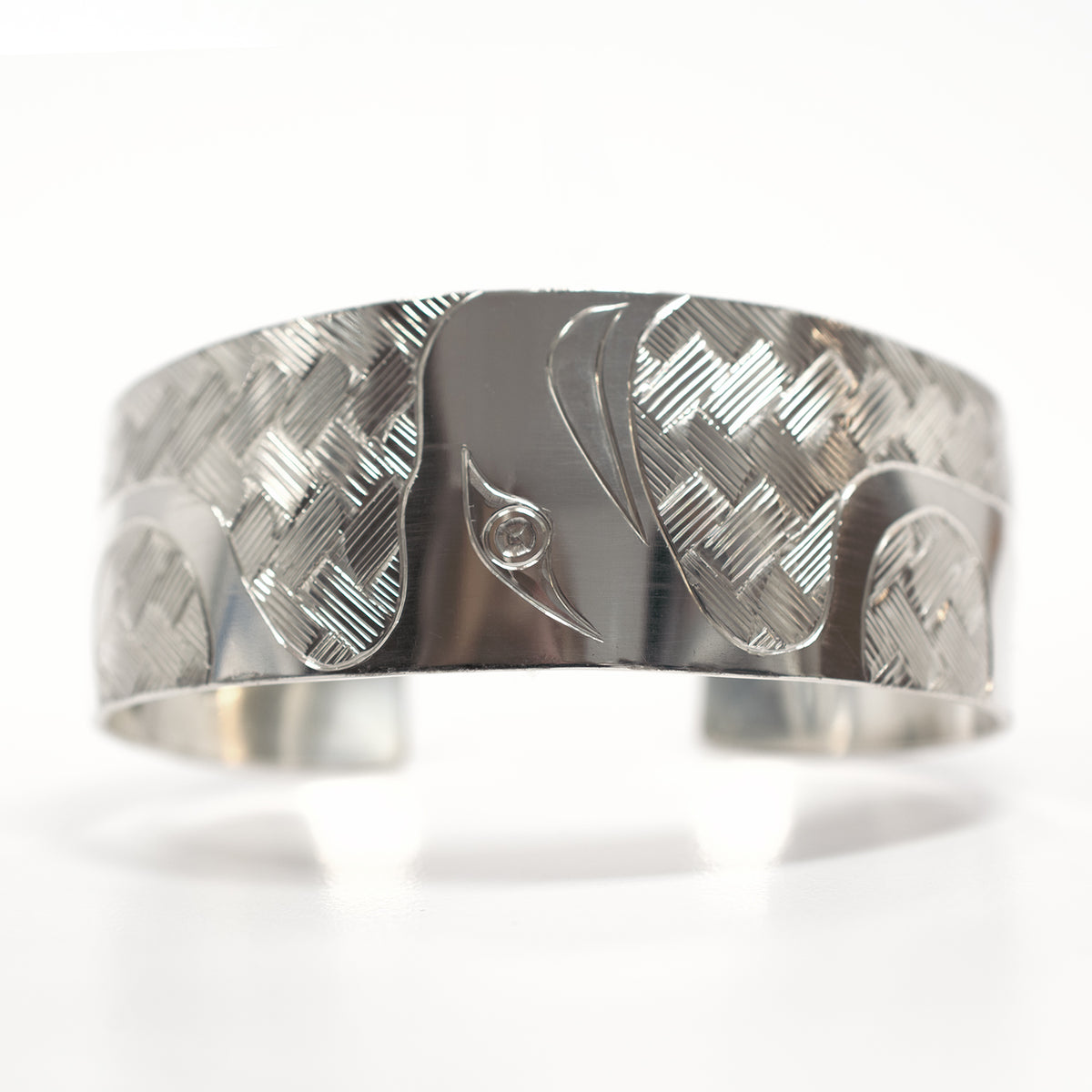 Silver Eagle Bracelet by Coast Salish artist Jody Sparrow