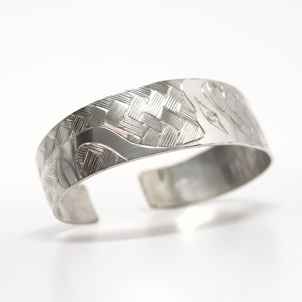 Silver Eagle Bracelet by Coast Salish artist Jody Sparrow