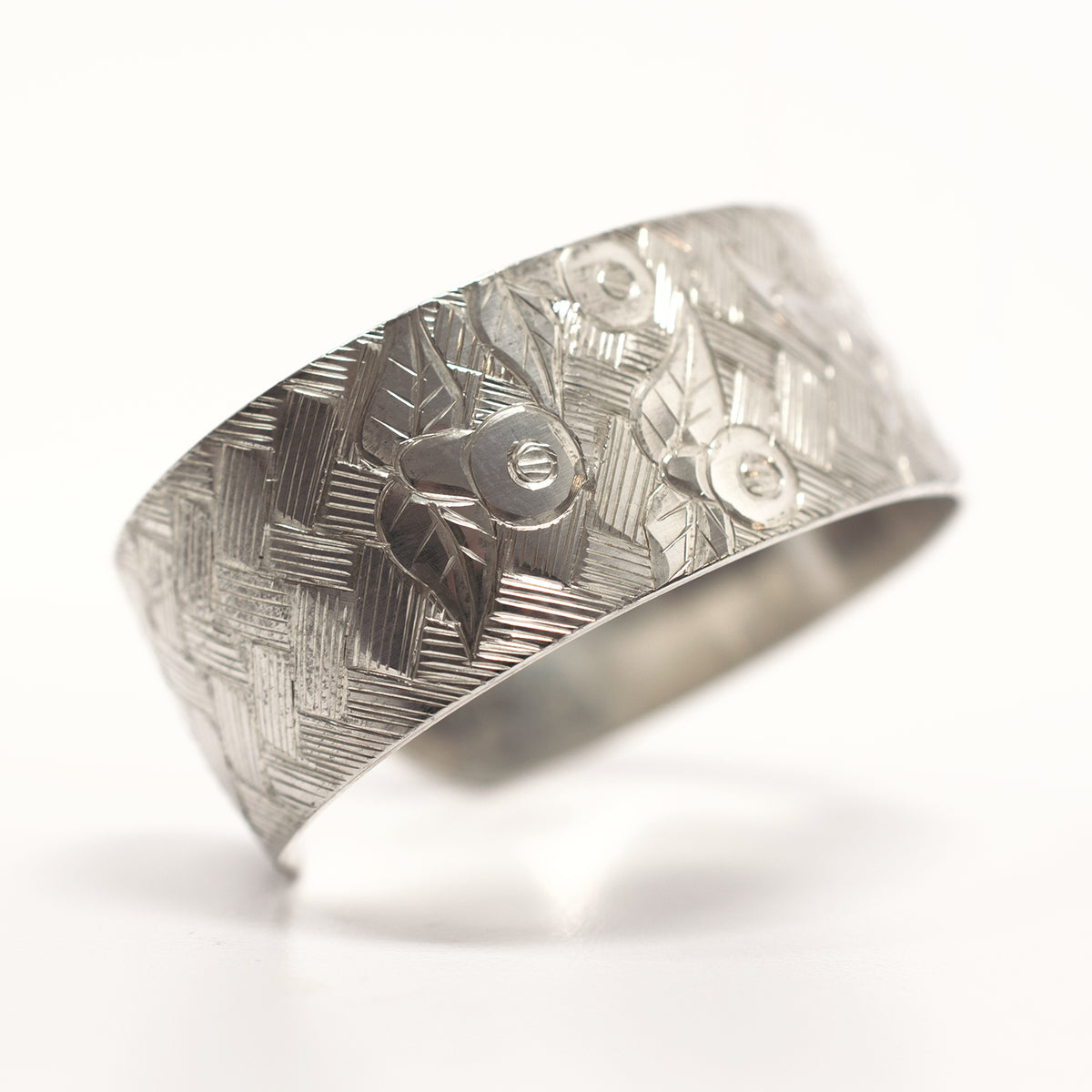 Silver Hummingbird Weave Bracelet by Coast Salish artist Jody Sparrow