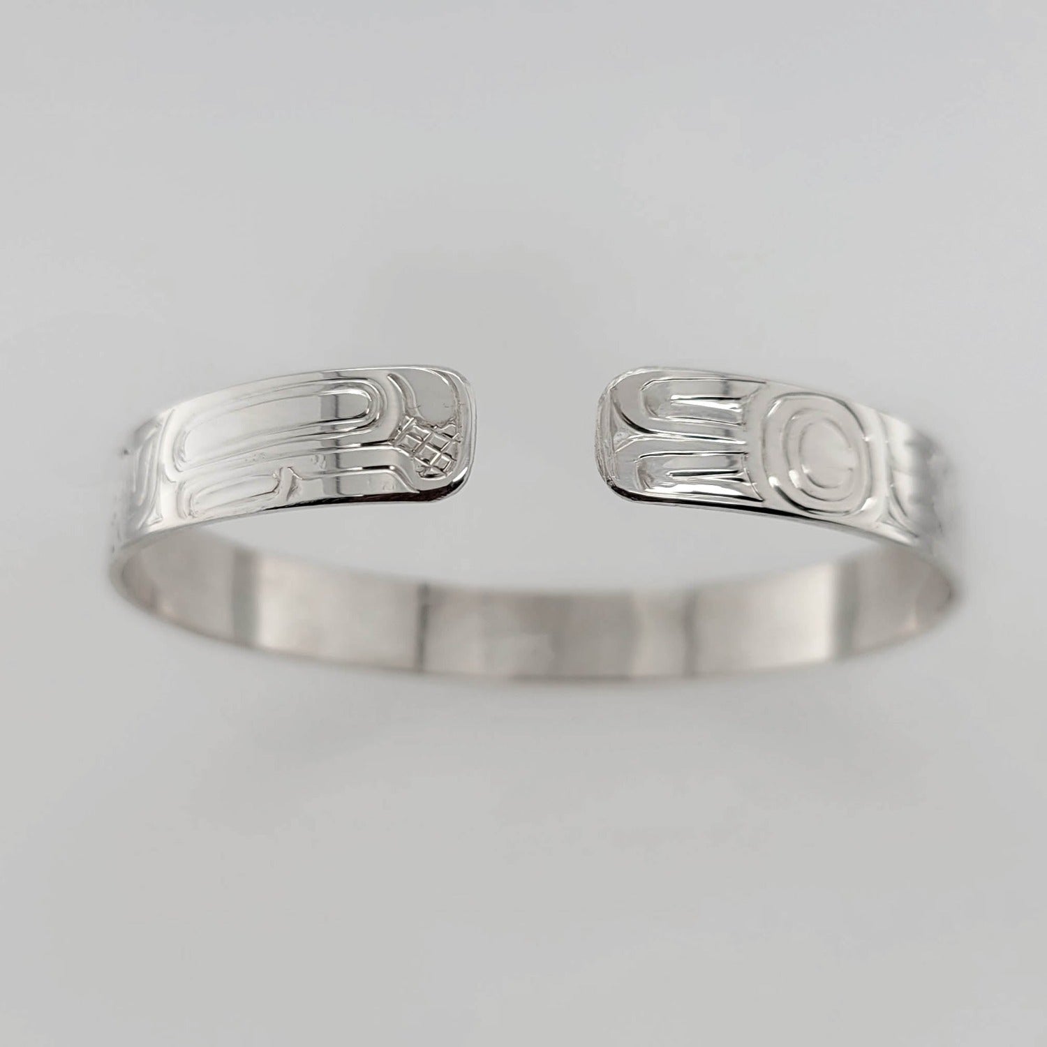 Eagle & Bear Silver Bracelet by Haida artist Garner Moody