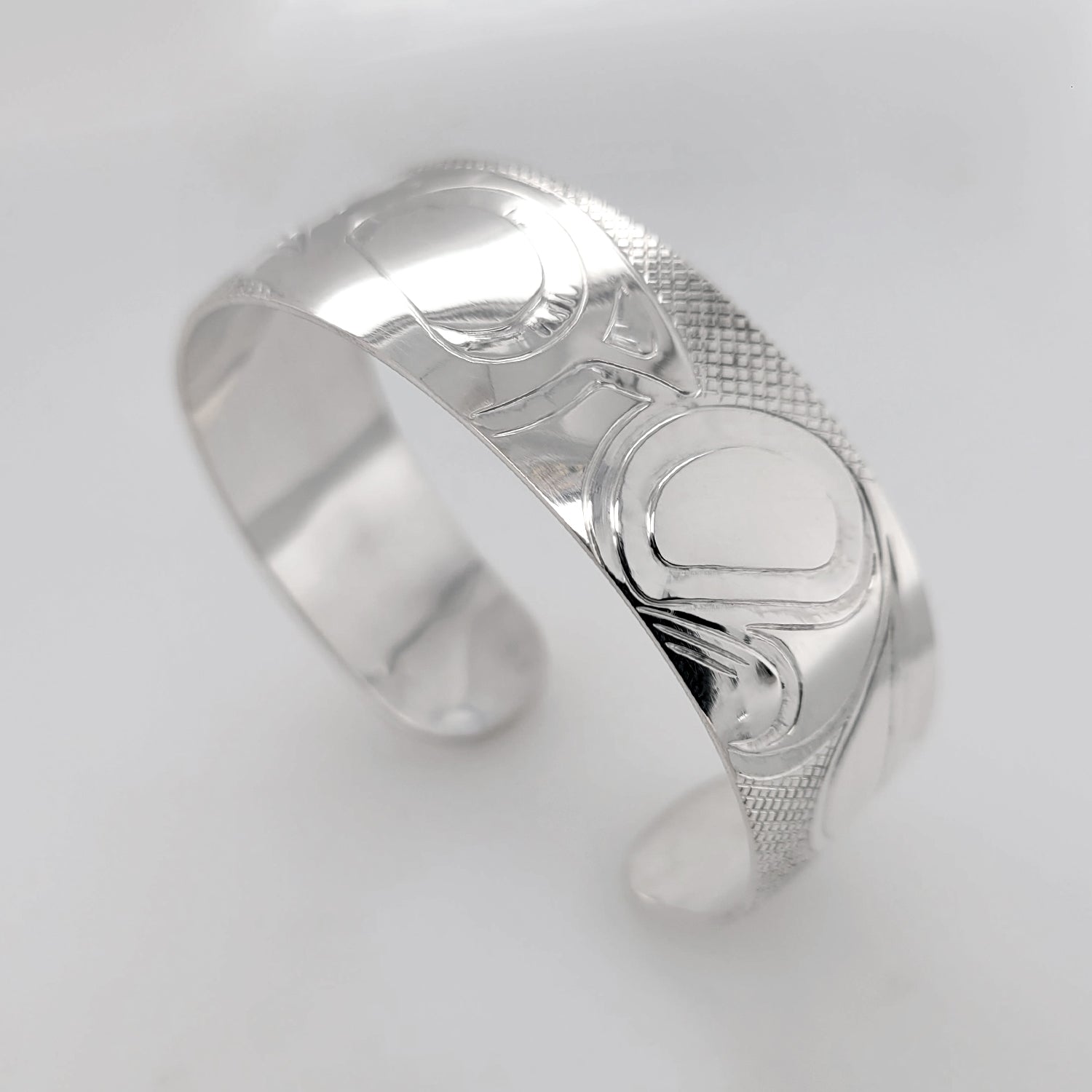 Silver Bear Bracelet by Cree artist Justin Rivard