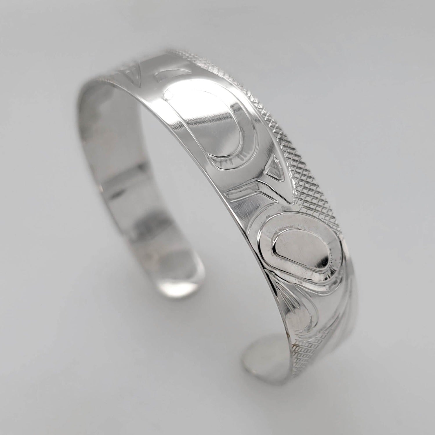 Silver Bear Bracelet by Cree artist Justin Rivard