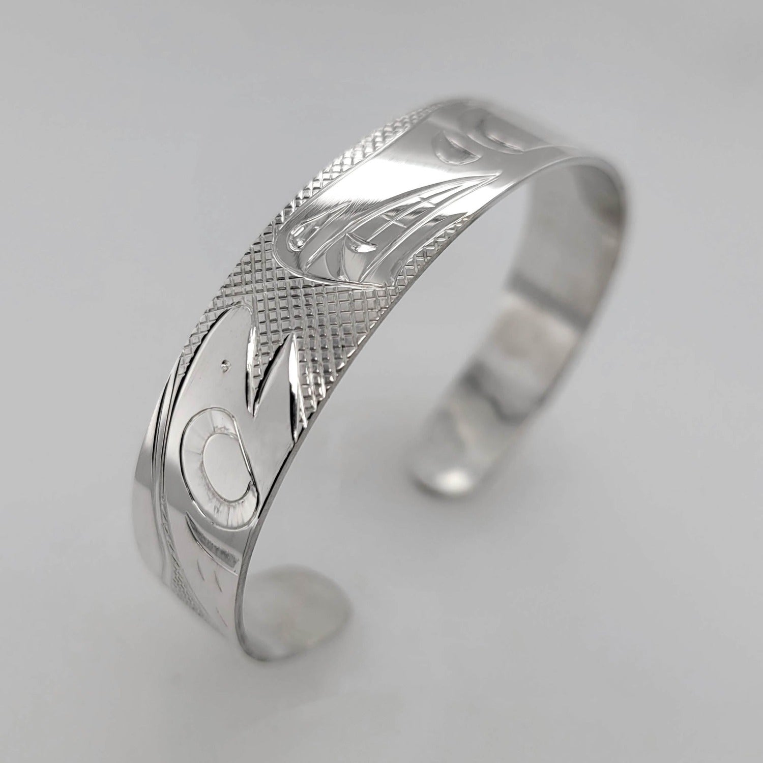 Silver Bear Bracelet by Cree artist Justin Rivard