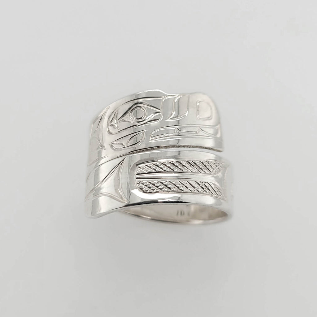 Silver Bear Wrap Ring by Kwakwaka'wakw artist Chris Cook
