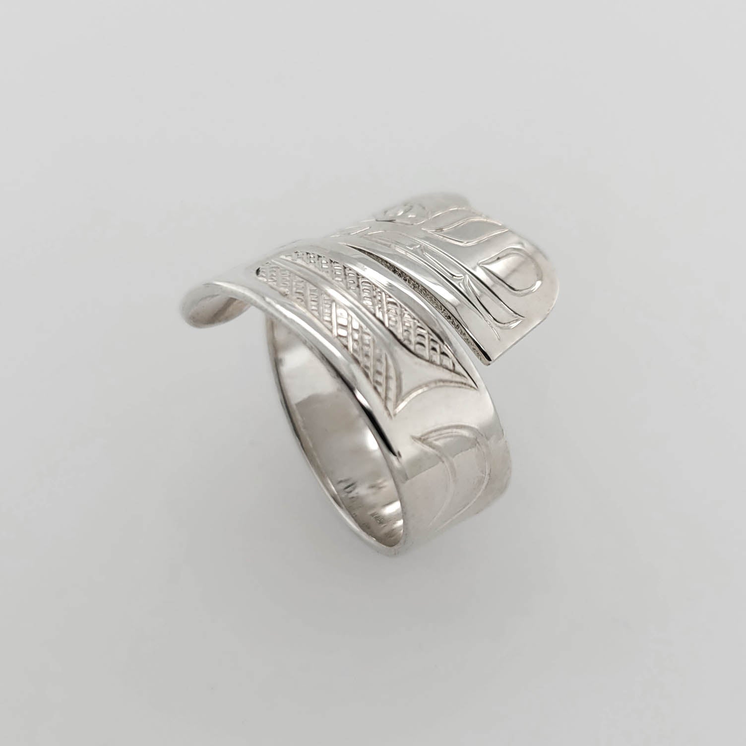 Silver Bear Wrap Ring by Kwakwaka'wakw artist Chris Cook