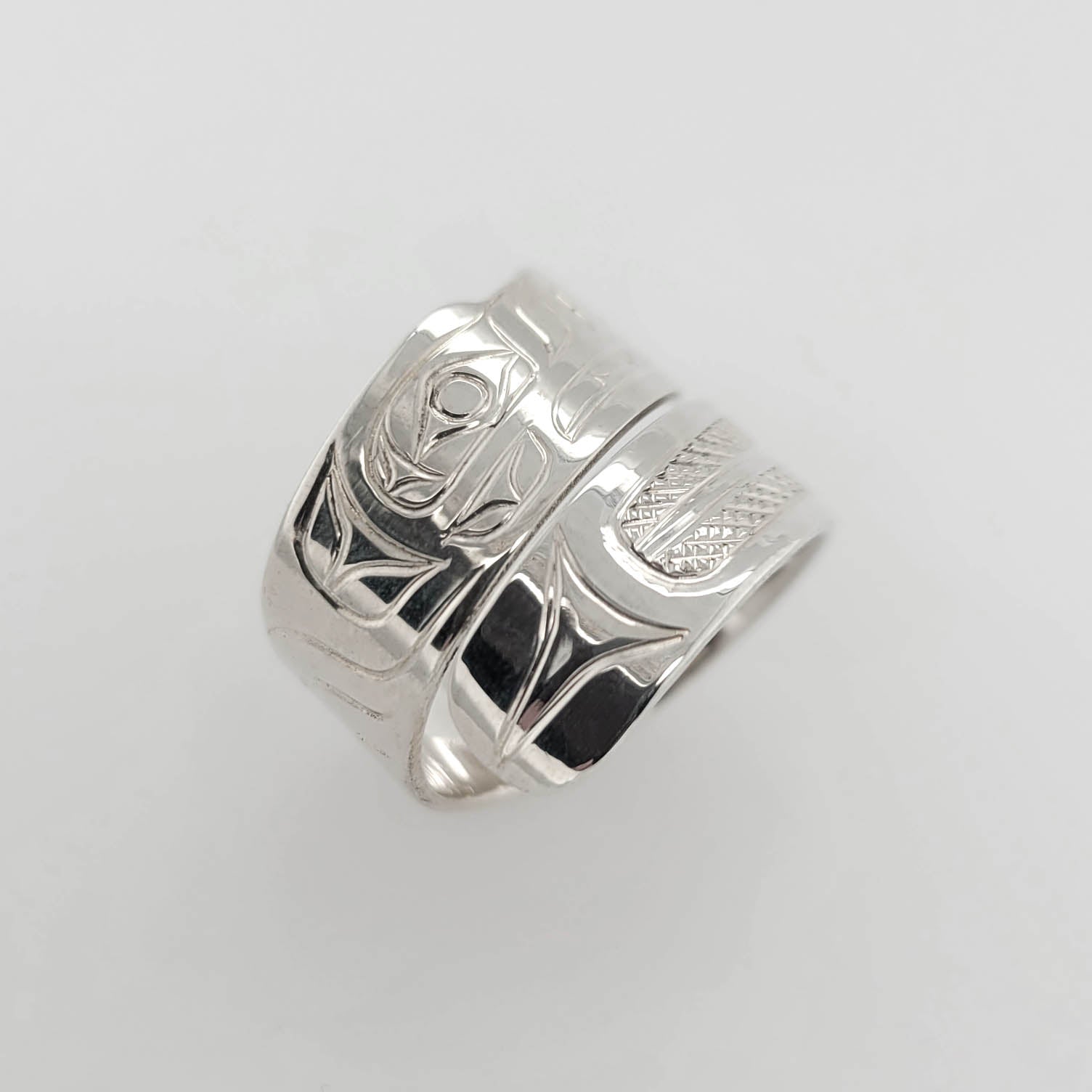 Silver Bear Wrap Ring by Kwakwaka'wakw artist Chris Cook