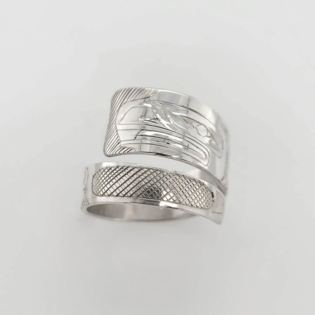Silver Beaver Wrap Ring by Haida artist Andrew Williams