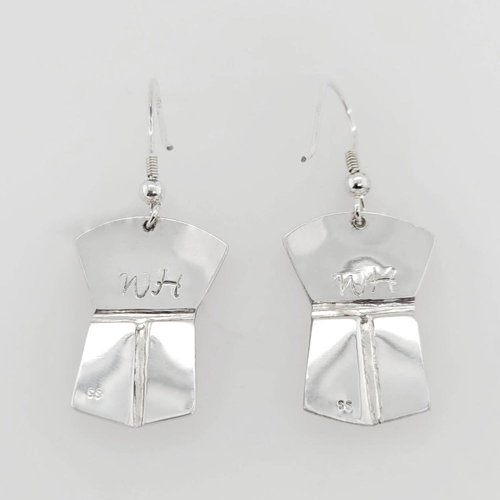 Silver Copper Orca Earrings by Tsimshian artist Bill Helin