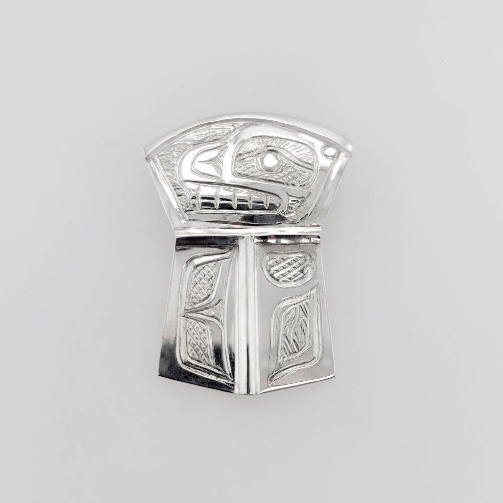 Silver Orca Pendant by Tsimshian artist Bill Helin