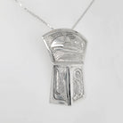 Silver Raven Pendant by Tsimshian artist Bill Helin