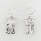 Silver Copper Wolf Earrings by Tsimshian artist Bill Helin