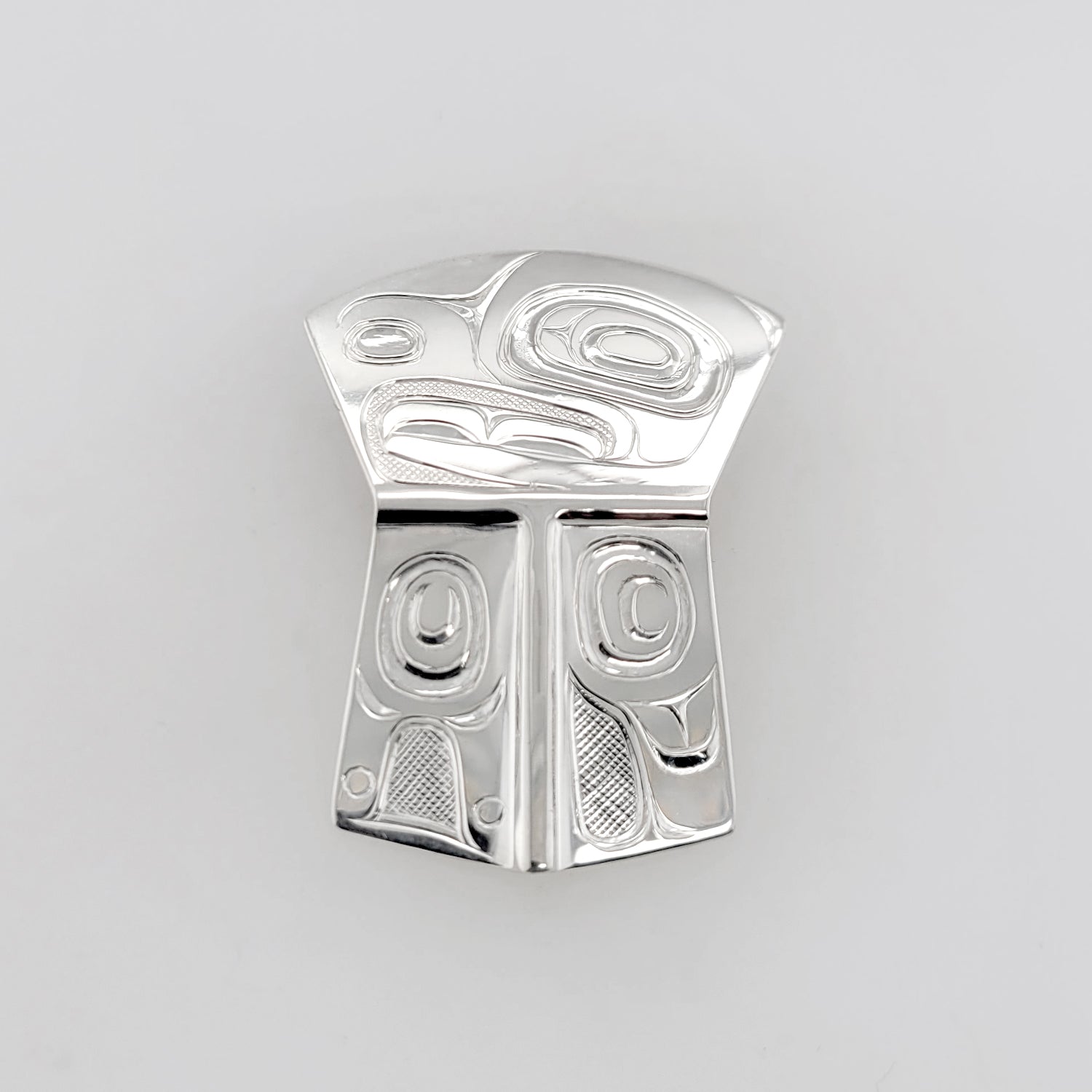 Silver Eagle Copper Pendant by Nuxalk artist Kelly Robinson