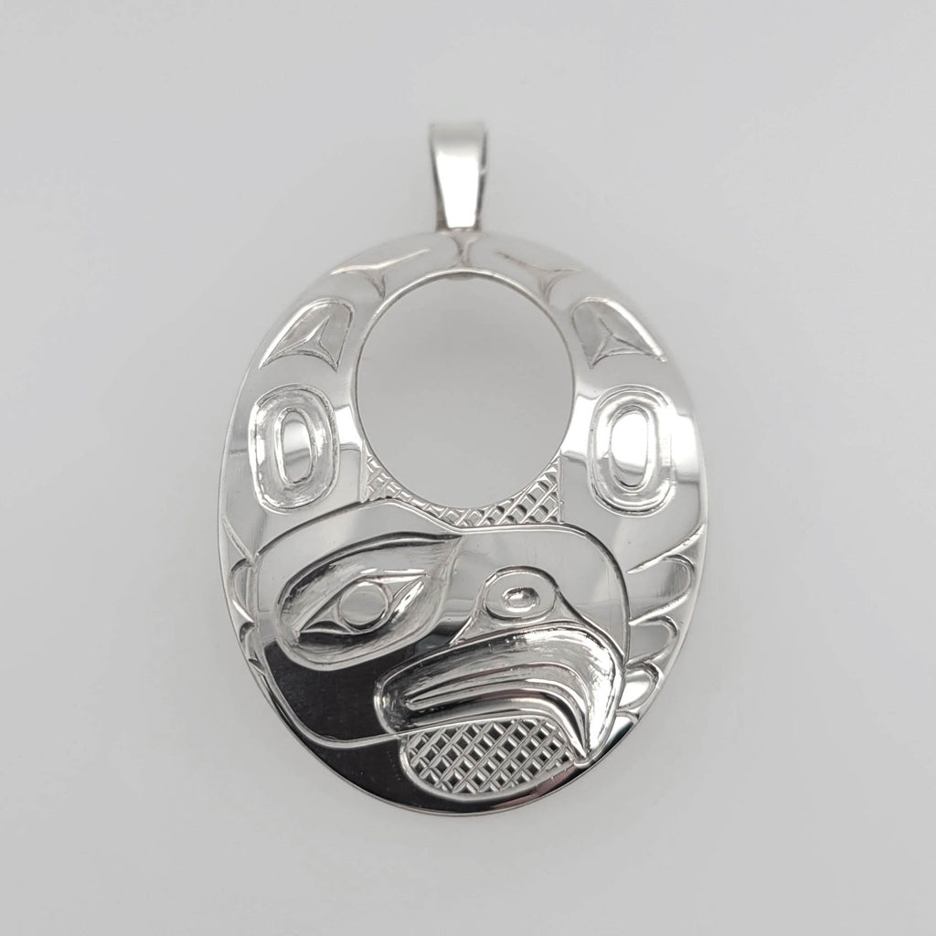 Silver Eagle Pendant by Haida artist Derek White