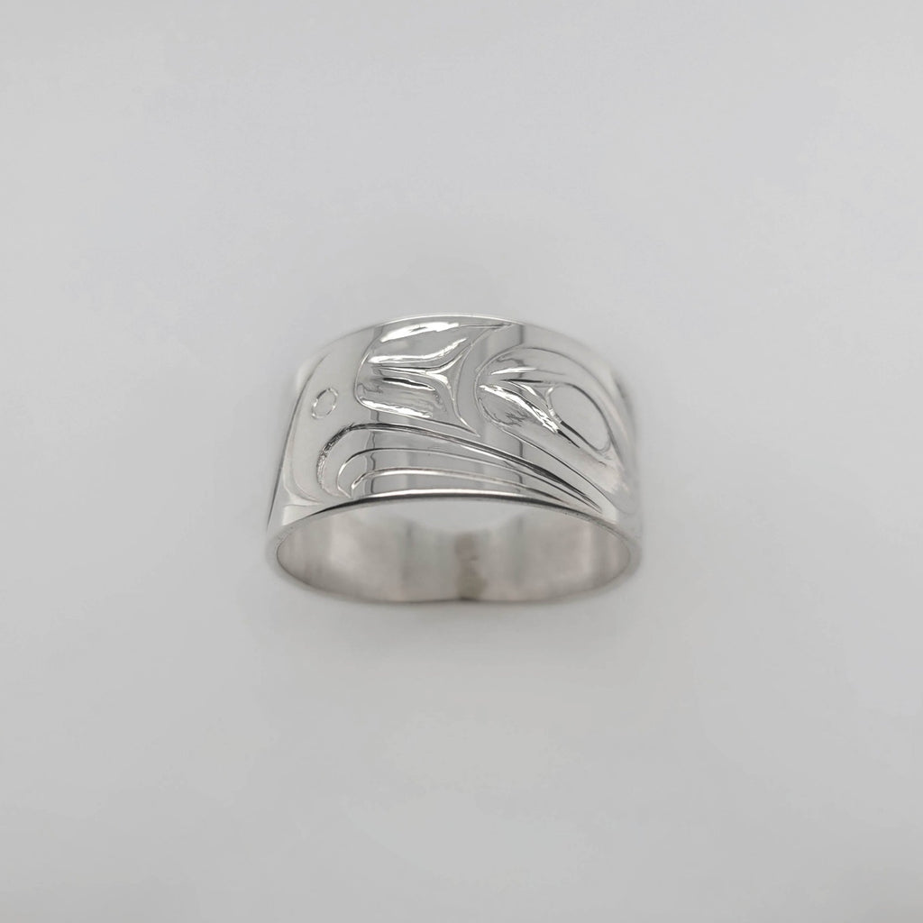 Indigenous Silver Eagle Ring by Haida artist Robin Rorick