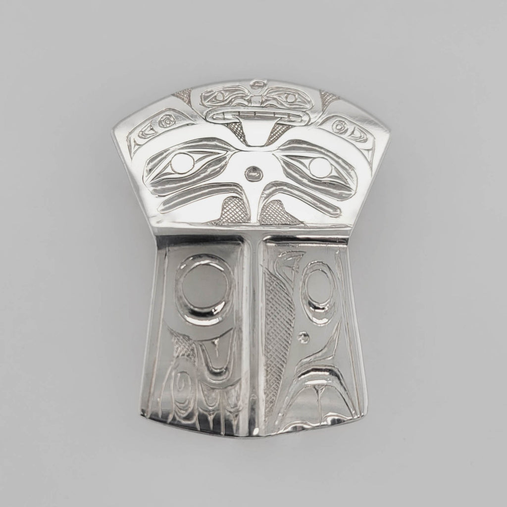 Silver Copper Shield Eagle Pendant by Haida artist Andrew Williams