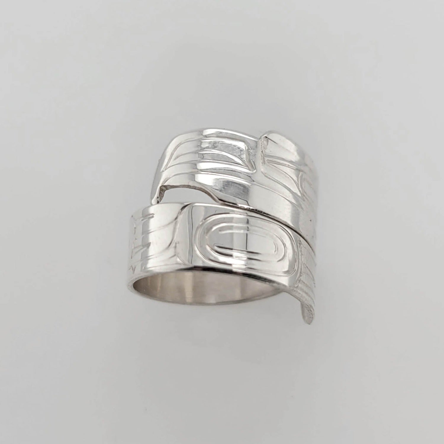 Indigenous Silver Wrap Ring by Haida artist Garner Moody