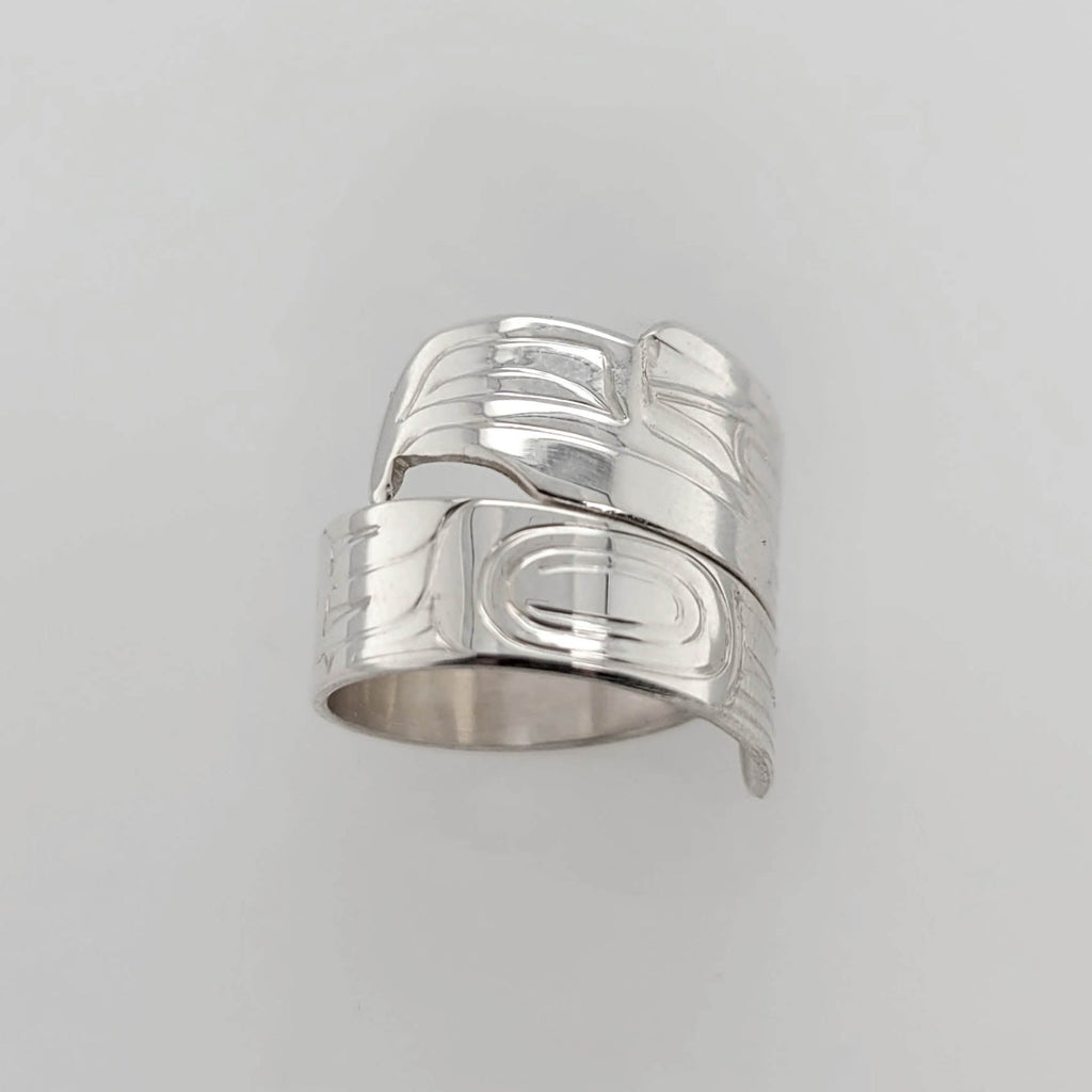 Indigenous Silver Wrap Ring by Haida artist Garner Moody