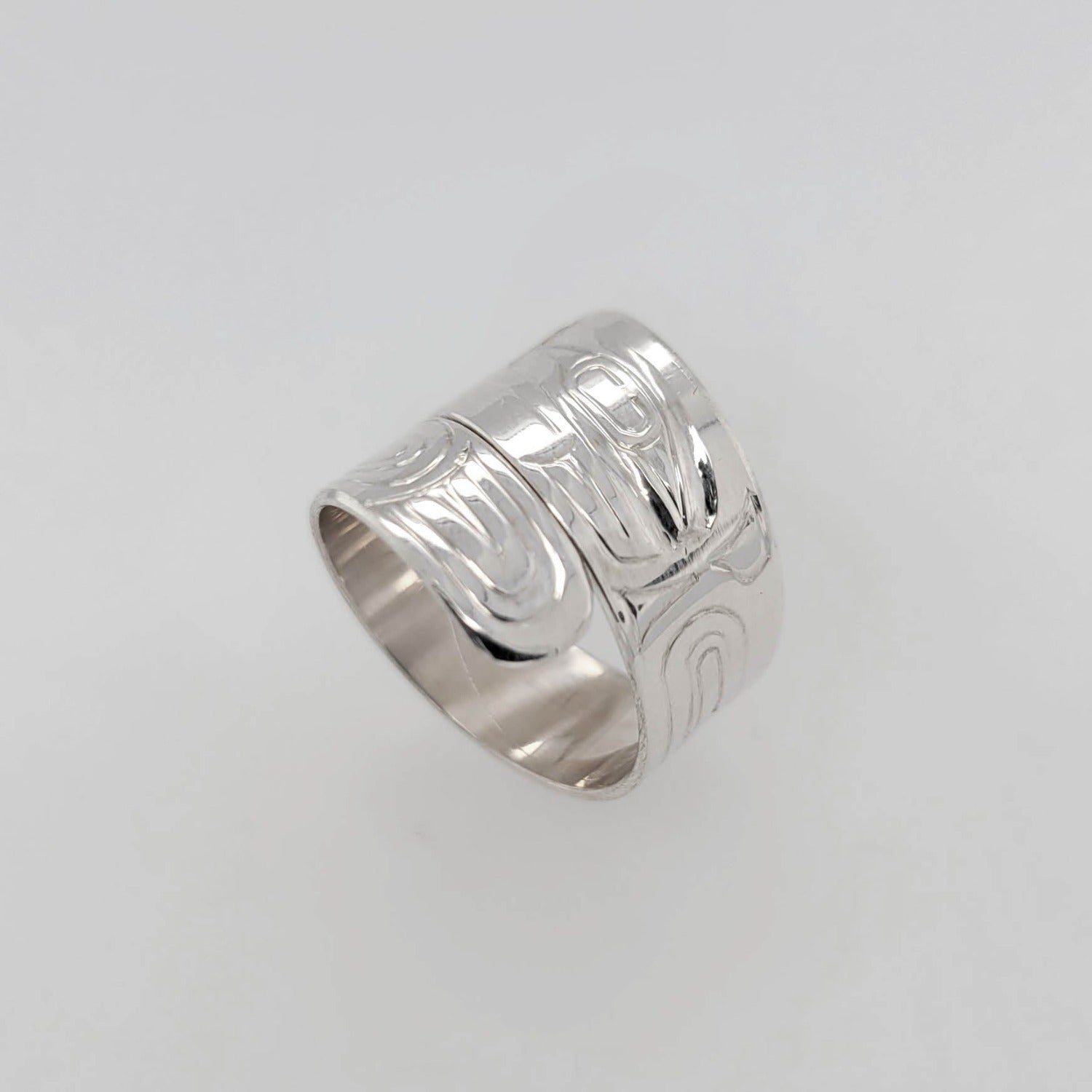 Indigenous Silver Wrap Ring by Haida artist Garner Moody