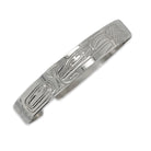 Silver Eagle and Orca Bracelet by Haida artist Garner Moody